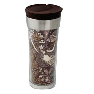 Starbucks 2007 Anniversary Blend Siren Brown Mermaid Travel Tumbler